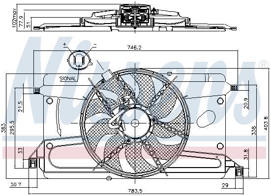 Ventilador, refrigeración del motor NISSENS ref. 85697