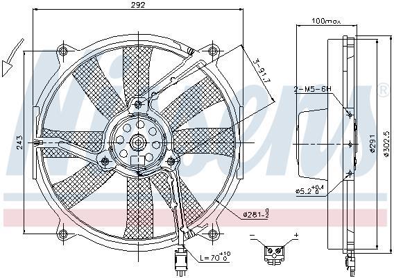 Ventilateur de refroidissement du moteur (Motoventilateur) NISSENS ref. 85701