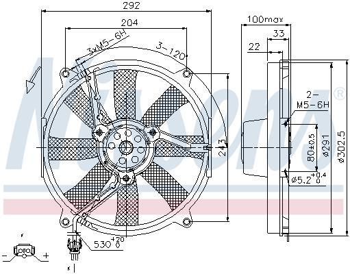 Ventilateur de refroidissement du moteur (Motoventilateur) NISSENS ref. 85702