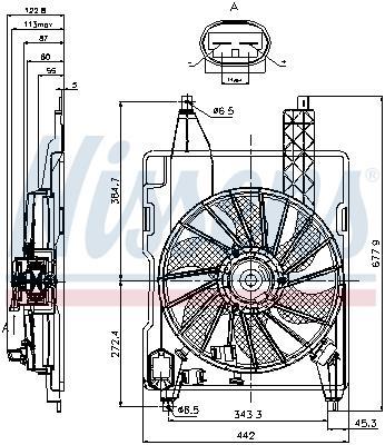Ventilador, refrigeración del motor NISSENS ref. 85706