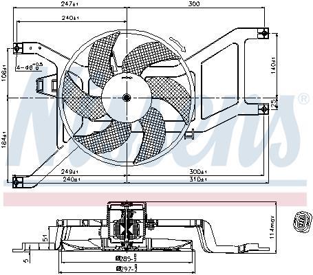 Ventilateur de refroidissement du moteur (Motoventilateur) NISSENS ref. 85709
