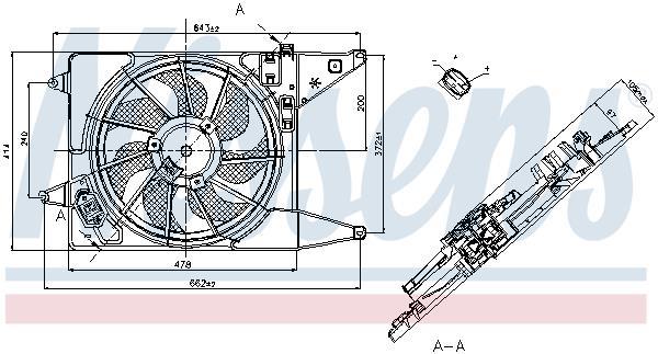 Ventilateur de refroidissement du moteur (Motoventilateur) NISSENS ref. 85710