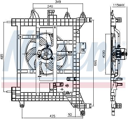 Ventilateur de refroidissement du moteur (Motoventilateur) NISSENS ref. 85711