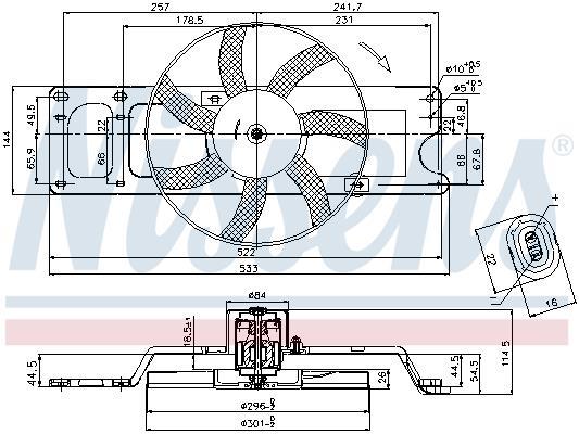 Ventilateur de refroidissement du moteur (Motoventilateur) NISSENS ref. 85712