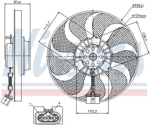 Ventilateur de refroidissement du moteur (Motoventilateur) NISSENS ref. 85715