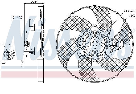 Ventilateur de refroidissement du moteur (Motoventilateur) NISSENS ref. 85719