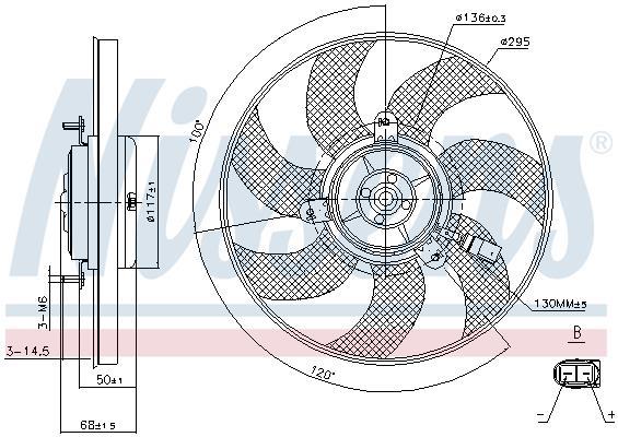 Ventilateur de refroidissement du moteur (Motoventilateur) NISSENS ref. 85733