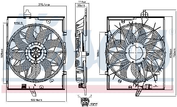 Ventilateur de refroidissement du moteur (Motoventilateur) NISSENS ref. 85735