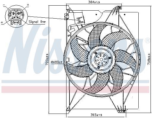 Ventilateur de refroidissement du moteur (Motoventilateur) NISSENS ref. 85741
