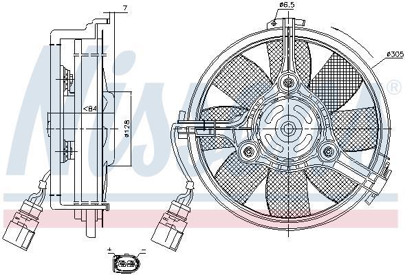 Ventilateur de refroidissement du moteur (Motoventilateur) NISSENS ref. 85742