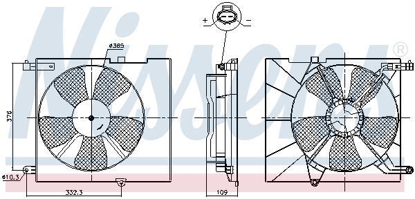 Ventilateur de refroidissement du moteur (Motoventilateur) NISSENS ref. 85746