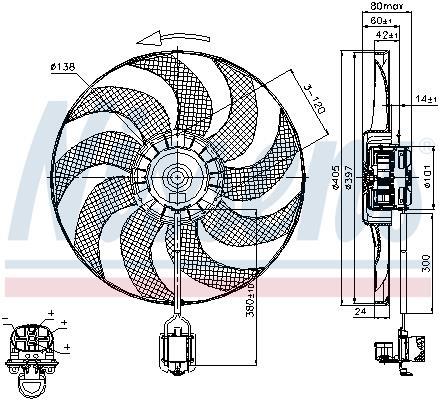 Ventilateur de refroidissement du moteur (Motoventilateur) NISSENS ref. 85748