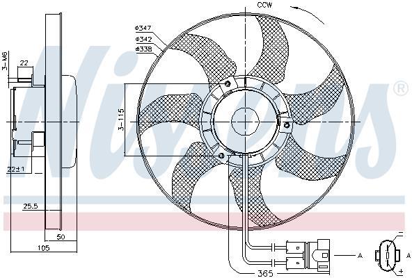 Ventilateur de refroidissement du moteur (Motoventilateur) NISSENS ref. 85749