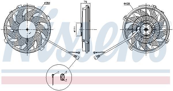 Ventilateur de refroidissement du moteur (Motoventilateur) NISSENS ref. 85753