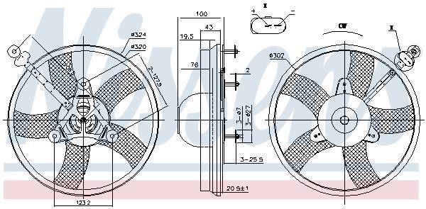 Ventilateur de refroidissement du moteur (Motoventilateur) NISSENS ref. 85759