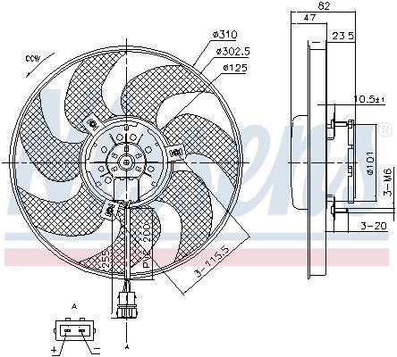 Ventilateur de refroidissement du moteur (Motoventilateur) NISSENS ref. 85761