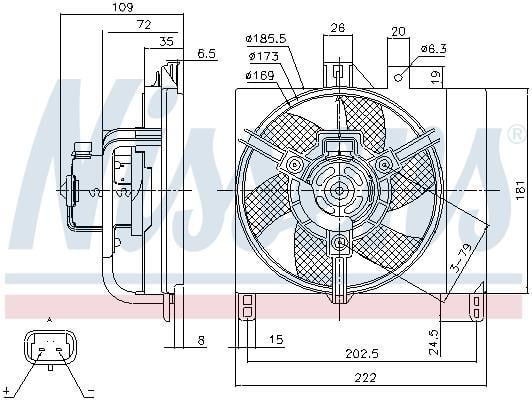 Ventilateur de refroidissement du moteur (Motoventilateur) NISSENS ref. 85765