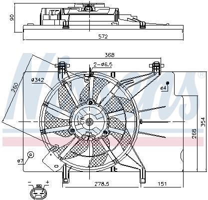 Ventilateur de refroidissement du moteur (Motoventilateur) NISSENS ref. 85768