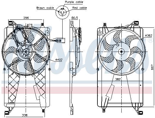 Ventilateur de refroidissement du moteur (Motoventilateur) NISSENS ref. 85772