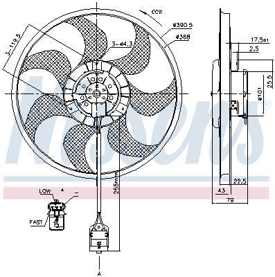 Ventilateur de refroidissement du moteur (Motoventilateur) NISSENS ref. 85777