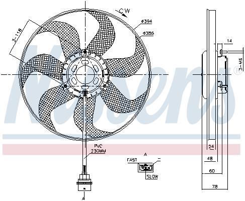 Ventilateur de refroidissement du moteur (Motoventilateur) NISSENS ref. 85798