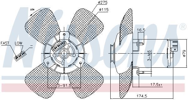 Ventilateur de refroidissement du moteur (Motoventilateur) NISSENS ref. 85801