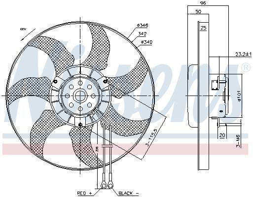 Ventilateur de refroidissement du moteur (Motoventilateur) NISSENS ref. 85802