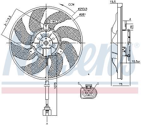 Ventilateur de refroidissement du moteur (Motoventilateur) NISSENS ref. 85806