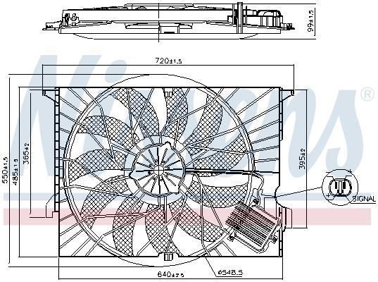 Ventilateur de refroidissement du moteur (Motoventilateur) NISSENS ref. 85818