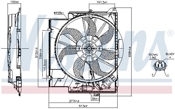 Ventilador, refrigeración del motor NISSENS ref. 85830