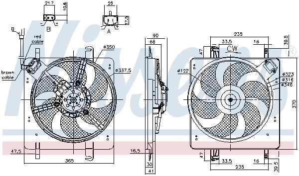 Ventilateur de refroidissement du moteur (Motoventilateur) NISSENS ref. 85835