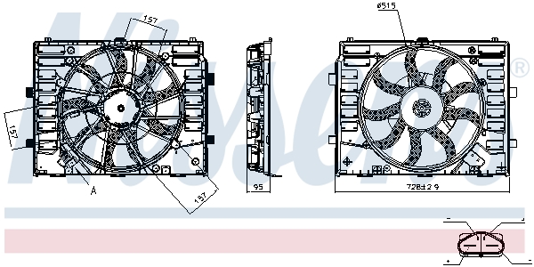 Ventilateur de refroidissement du moteur (Motoventilateur) NISSENS ref. 85860