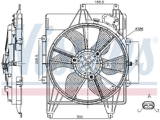 Ventilateur de refroidissement du moteur (Motoventilateur) NISSENS ref. 85882