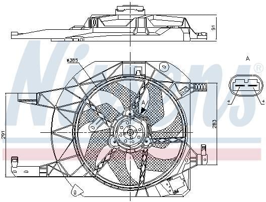 Ventilador do motor NISSENS ref. 85883