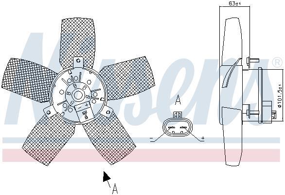 Ventilateur de refroidissement du moteur (Motoventilateur) NISSENS ref. 85885