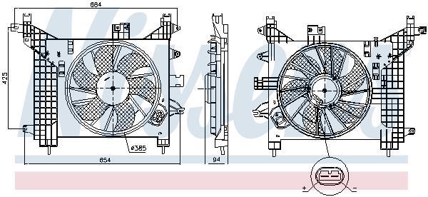 Ventilateur de refroidissement du moteur (Motoventilateur) NISSENS ref. 85891