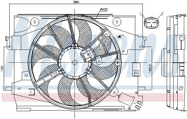 Ventilateur de refroidissement du moteur (Motoventilateur) NISSENS ref. 85892