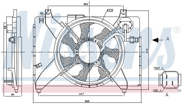 Ventilateur de refroidissement du moteur (Motoventilateur) NISSENS ref. 85895