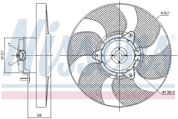 Ventilateur de refroidissement du moteur (Motoventilateur) NISSENS ref. 85900