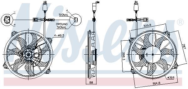 Ventilateur de refroidissement du moteur (Motoventilateur) NISSENS ref. 85902