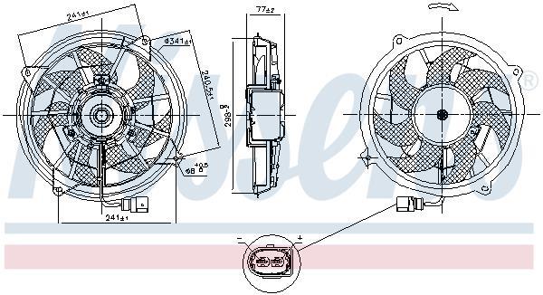 Ventilateur de refroidissement du moteur (Motoventilateur) NISSENS ref. 85909