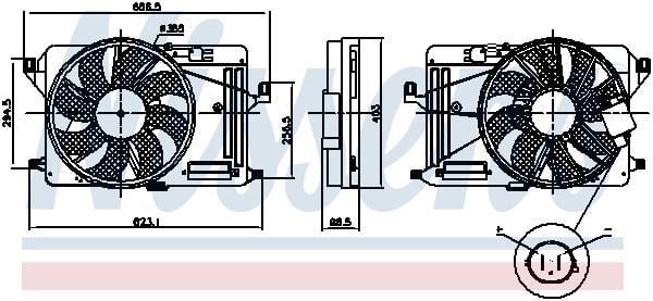 Ventilateur de refroidissement du moteur (Motoventilateur) NISSENS ref. 85917