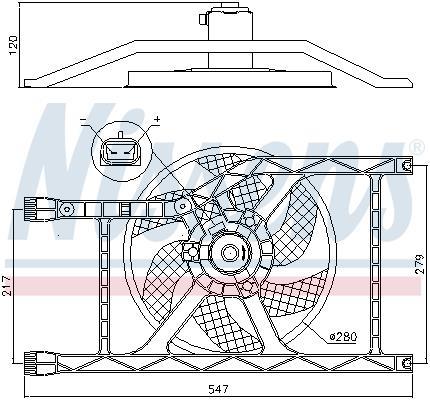 Ventilateur de refroidissement du moteur (Motoventilateur) NISSENS ref. 85920