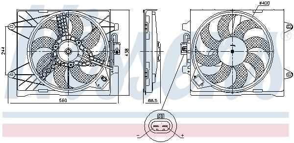 Ventilateur de refroidissement du moteur (Motoventilateur) NISSENS ref. 85922