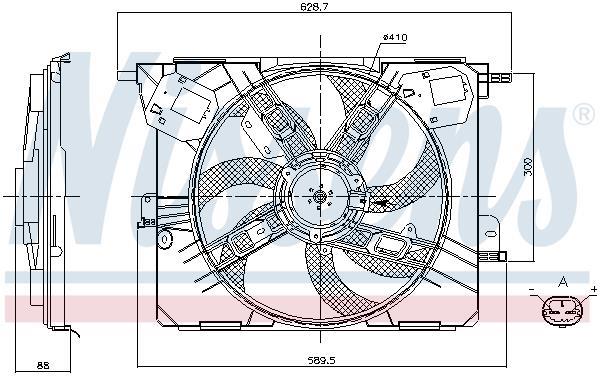 Ventilateur de refroidissement du moteur (Motoventilateur) NISSENS ref. 85926