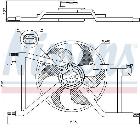 Ventilateur de refroidissement du moteur (Motoventilateur) NISSENS ref. 85927