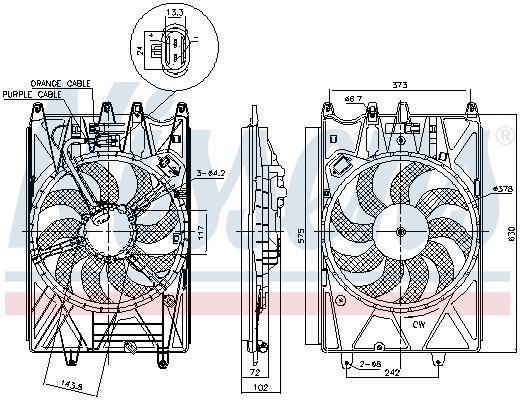 Ventilateur de refroidissement du moteur (Motoventilateur) NISSENS ref. 85937