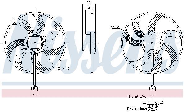Ventilateur de refroidissement du moteur (Motoventilateur) NISSENS ref. 85940