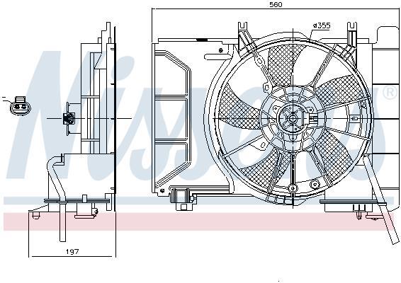 Ventilateur de refroidissement du moteur (Motoventilateur) NISSENS ref. 85941