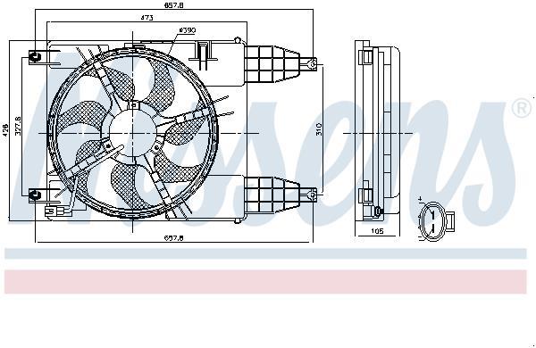 Ventilateur de refroidissement du moteur (Motoventilateur) NISSENS ref. 85942